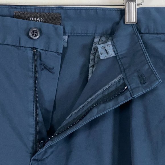 Brax Belleville Cotton Stretch Blend Shorts in Blue Men's Size 40 - Picture 6 of 8